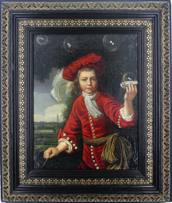 Неизвестный художник. Мальчик, пускающий мыльные пузыри (копия работы Яна ван Нордта) 